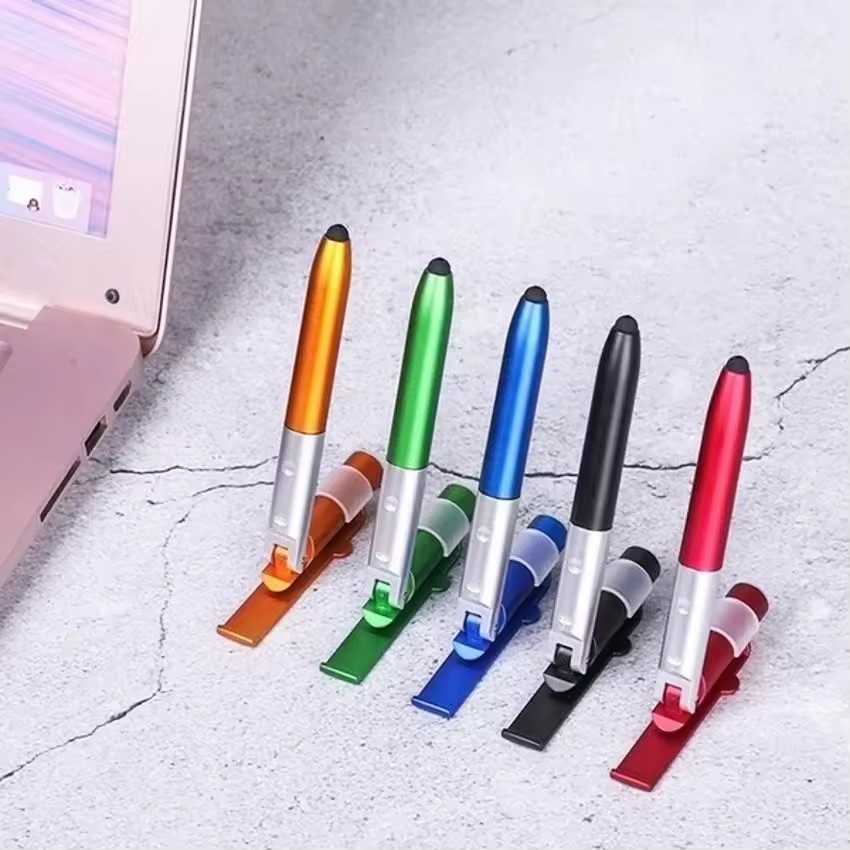 Writing Tools - 4-in-1 multifunctionele balpen met LED-lamp, inklapbare