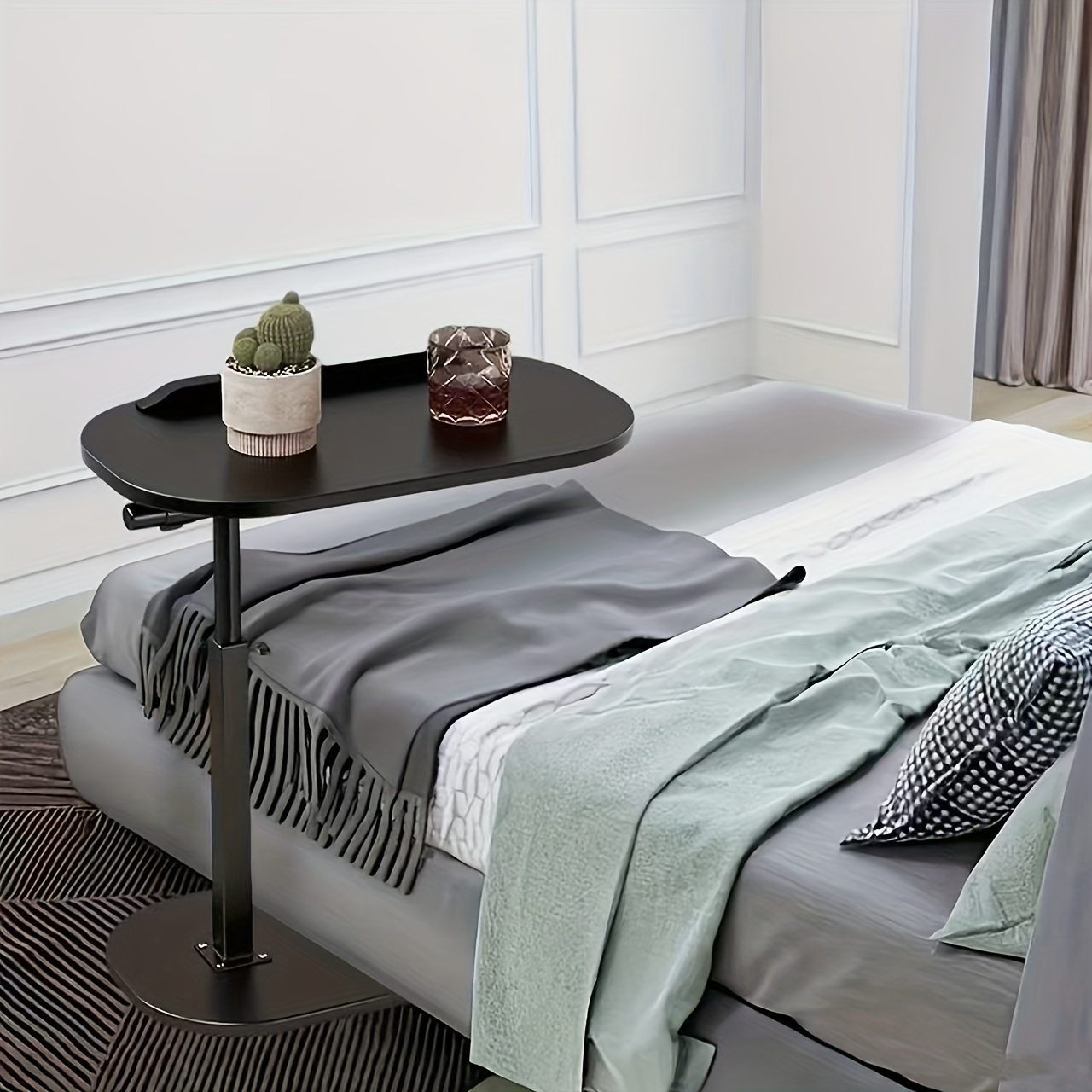 Zwarte Walnoot Draaibaar Lapto - Office Furniture recensie en prijs