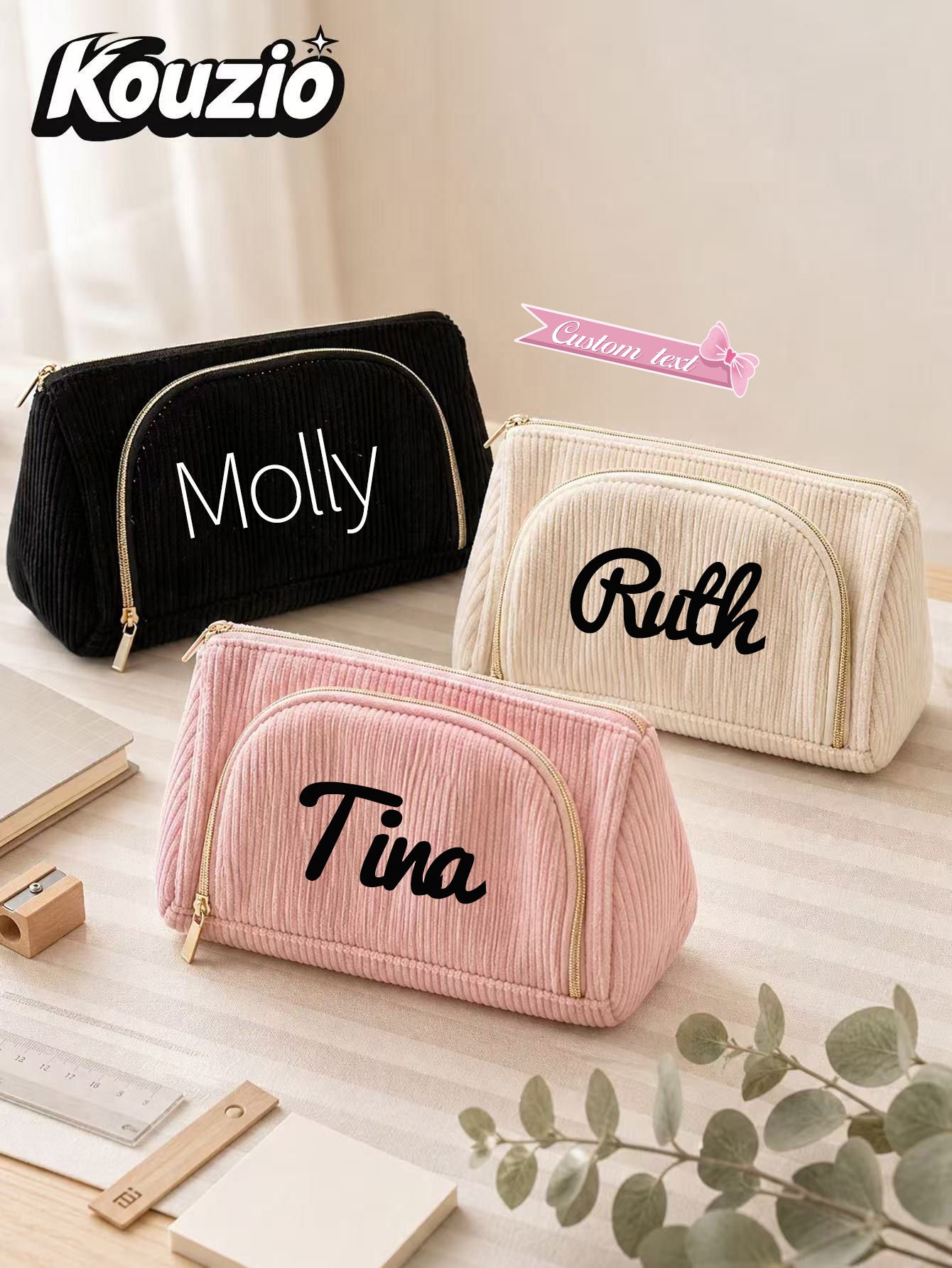 Op maat gemaakte etui van cord - School Supplies recensie en prijs
